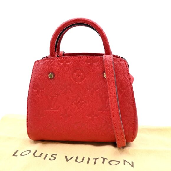 LOUIS VUITTON Montaigne Nano 2Way Hand Bag Monogram Empreinte CY - Picture 1 of 16